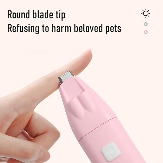 Pet Hair Trimmer Narrow Blade Cat Paw Trimmer Rechargeable Pet Hair Shaver with LED Light Pet Grooming Clipper for Paws Ears Face Small Dogs Cats