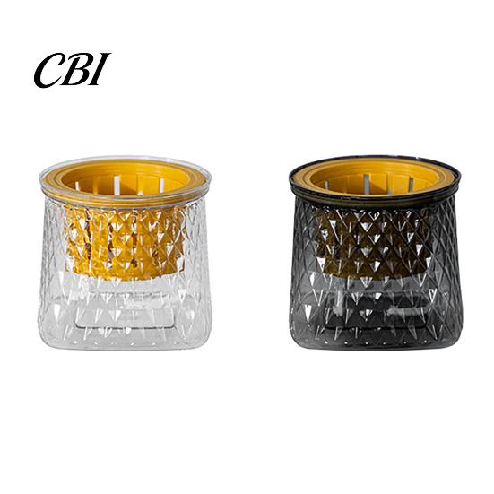 Breathable Root Planter Self Watering for Indoor Plants, Transparent Hydroponic Planter, Decorative Modern Home Office Decor Flowerpot with Wick Rope