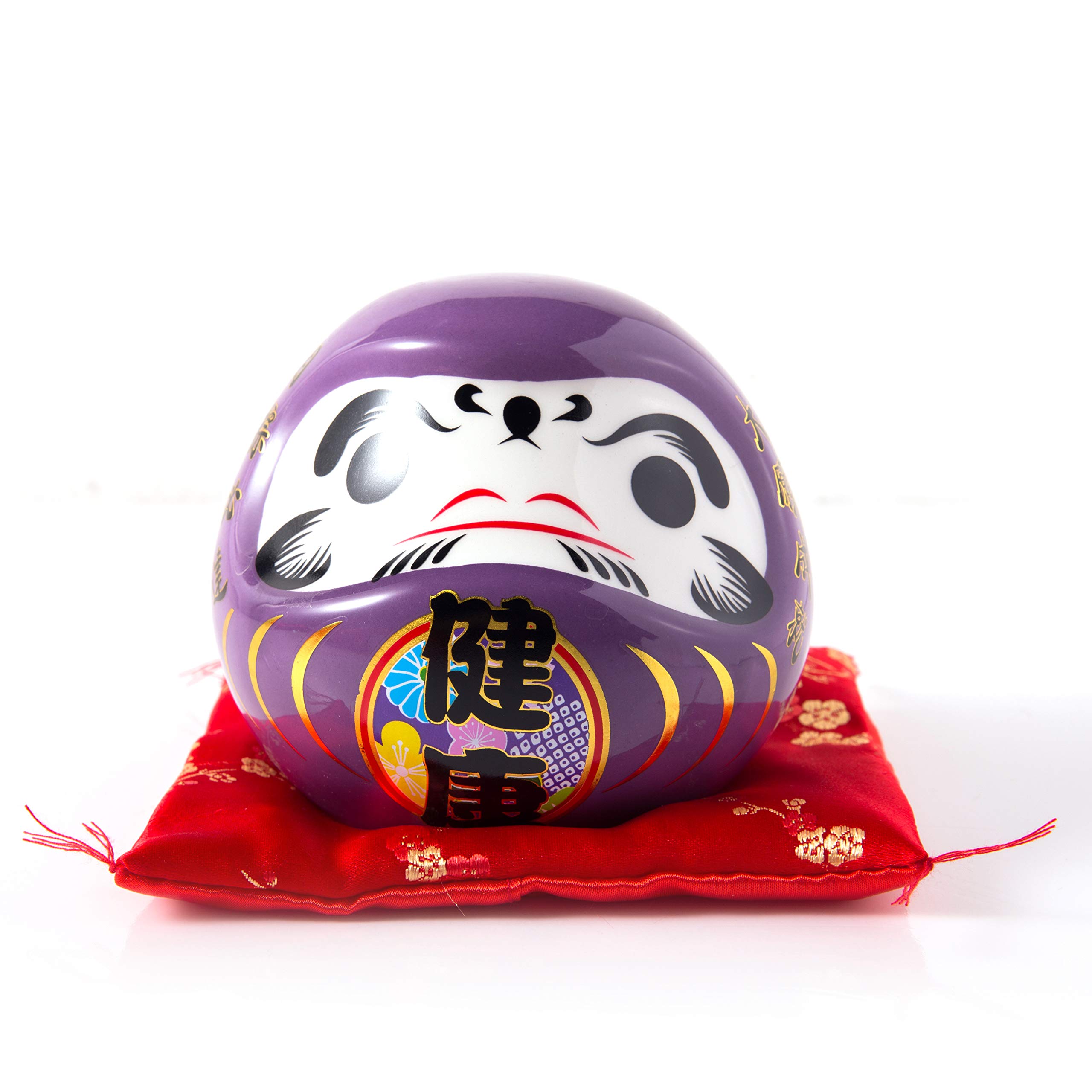 

Гякурин Дарума Свинка также отлично подходит для интерьера, поставляется с удачливой милой свинкой внутри, фиолетовый цвет, хорошее долголетие, копилка, украшение, подушка, Дарума, талисман,