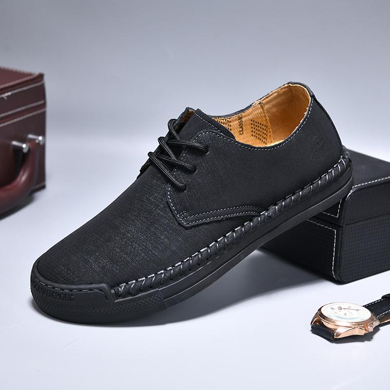 Designer Brand Lace Up Loafers Handmade Soles High-quality Men's Genuine Leather Shoes Fashionable Men's Business Shoes