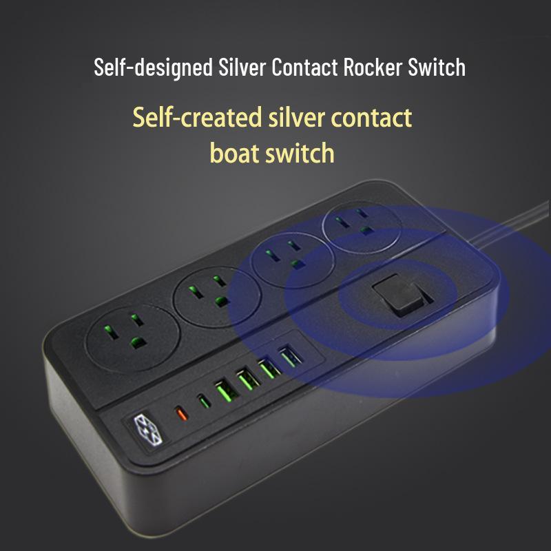 Multi-Port USB Power Strip with Overload Protection - US, UK & EU Standards