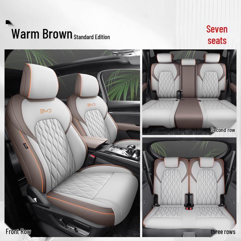 BYD Tang Full Leather Car Seat Cushion: Fits 5, 6, 7-Seater Models