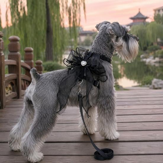 Cat And Small Dog Harness and Leash Set Adjustable H-Style Pet Harness