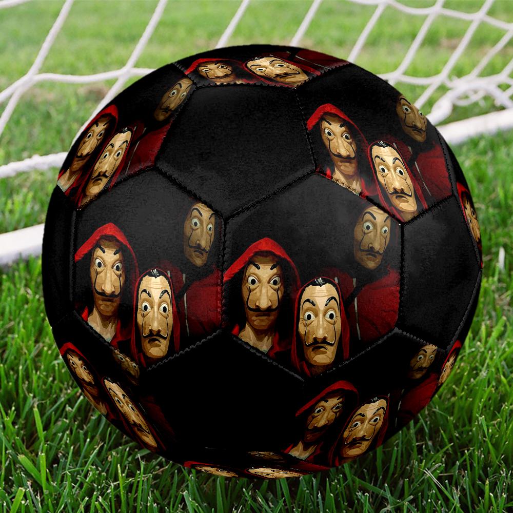 La Casa De Papel Theme Size 5 Soccer Ball, Suitable for Both Indoor and Outdoor Matches, a Gift Suitable for Everyone.