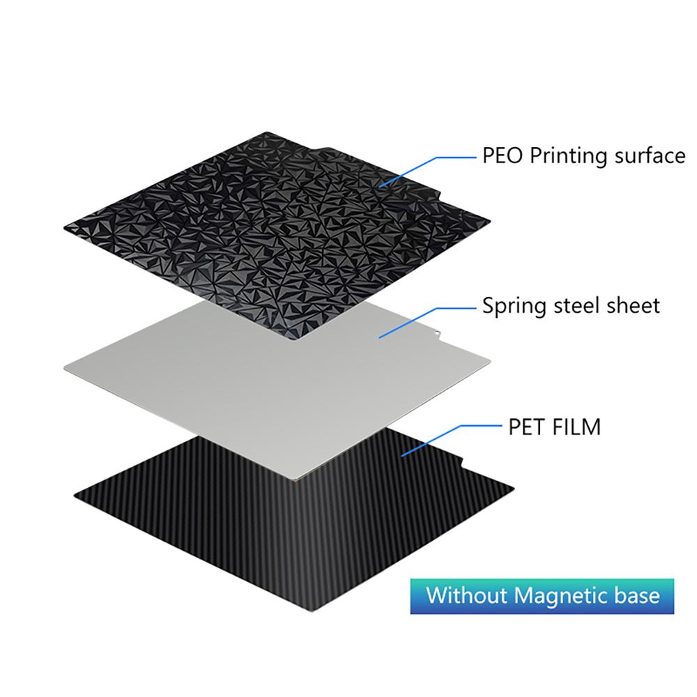 For Anycubic Kobra 230x230mm PEO PET Magnetic Build Plate Print Spring Steel Sheet for Anycubic Kobra,Kobra 2 Pro/Neo,Kobra Go 230x230mm