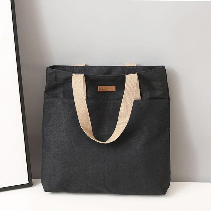 Dame Tote Bag Ensfarget Designer Dame Hverdagshåndveske Skulderveske Stor Kapasitet