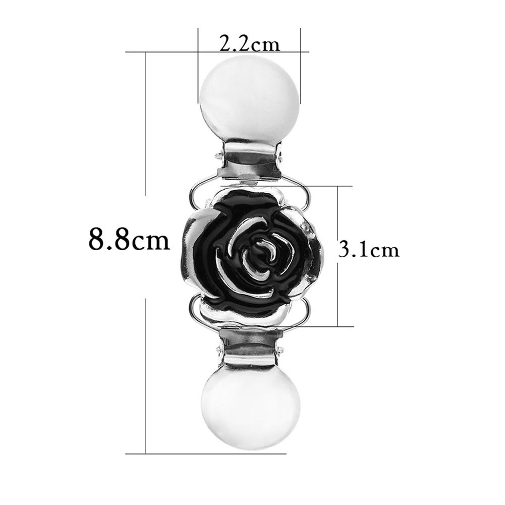 Elegant Alloy Plating Collar Clip Flower Pattern Brooch Jewelry Gift
