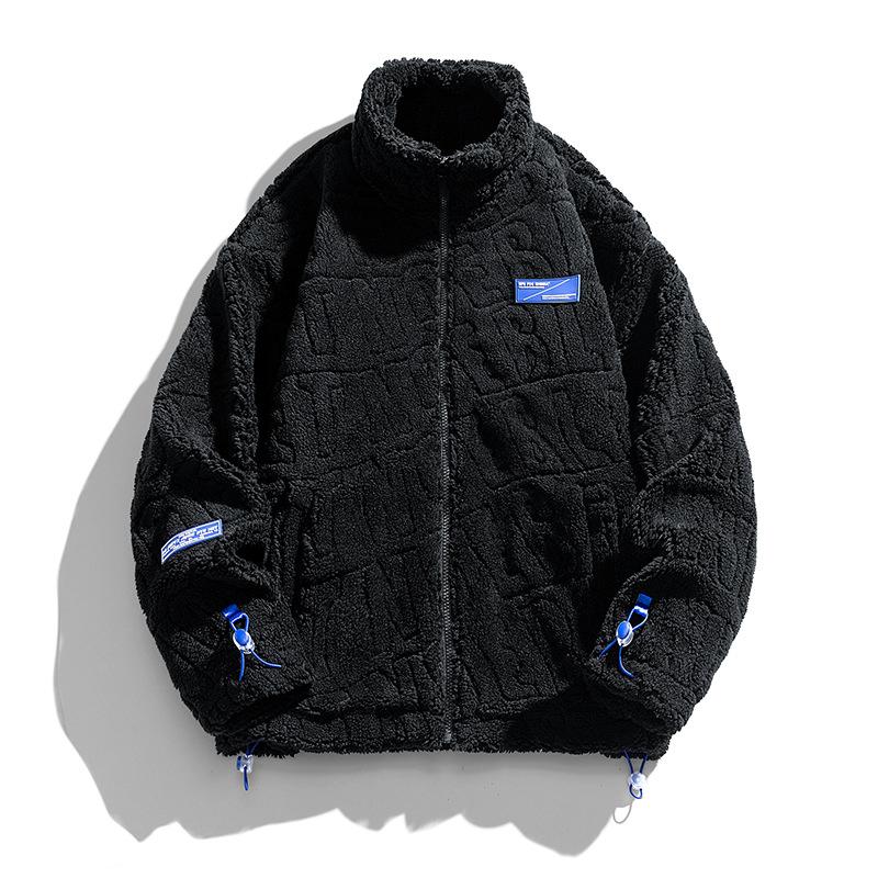 Men's down jacket winter new white duck down thickened sports loose lambswool couple stand-up collar jacket