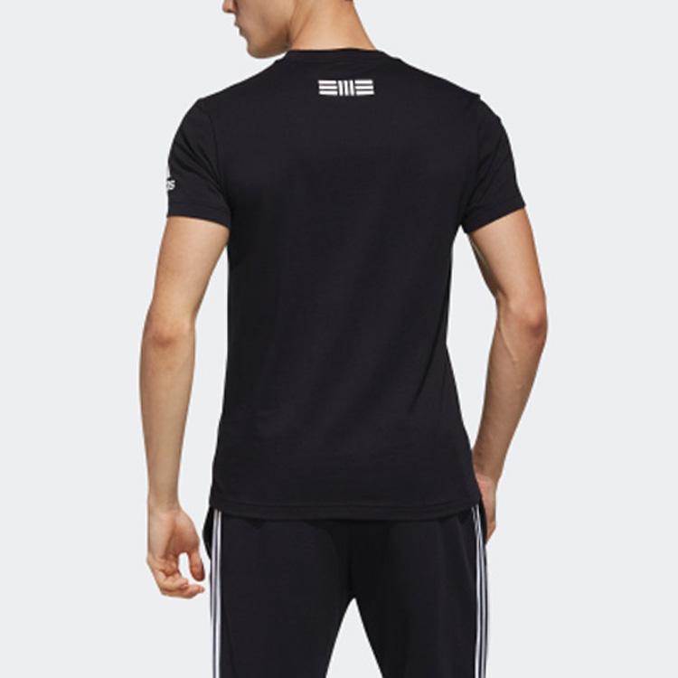 Adidas Graphic Print Short Sleeve T-shirt Men Tops Black FL3576