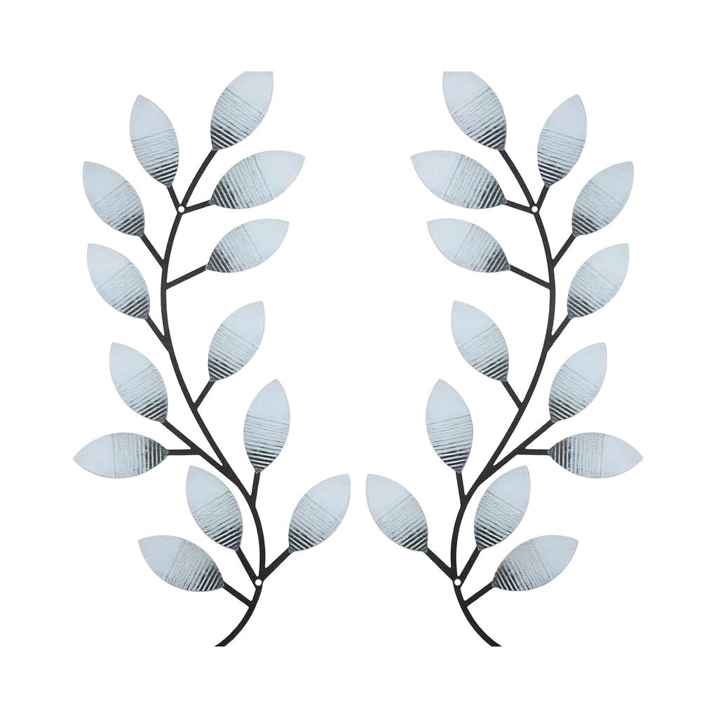 Metal Wrought Iron Leaf Wall Decoration, Vine Olive Branch And Leaf Wall, Living Room Outdoor Decoration Botanical Pattern Home Decoration Plaque