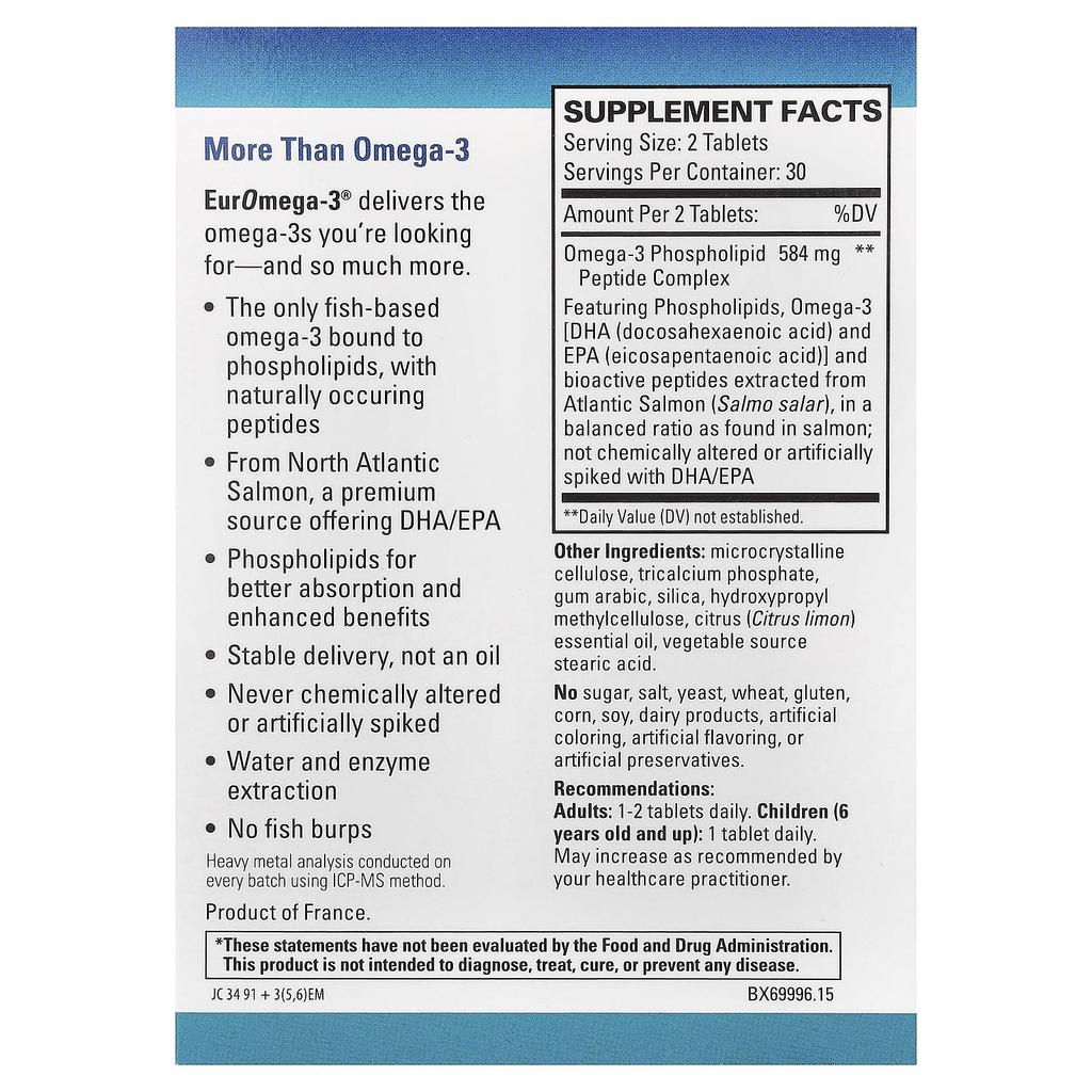 EuroMedica, EuroOmega-3®, 60 Tabletten
