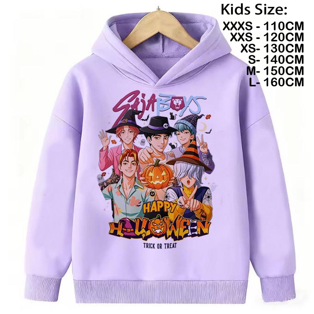 Kpop Demon Hunter Saja Boys Sweatshirt Autumn Winter Sport Hooded Fashion Casual Round Y2K Cosplay Clothing