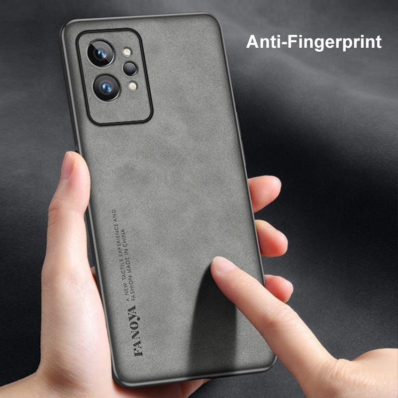 For Realme GT2 Pro Case Luxury PU Leather Phone Case For Realme GT Neo 2 2T 3 T 3T 5G Back Cover Matte Silicone Full Protection