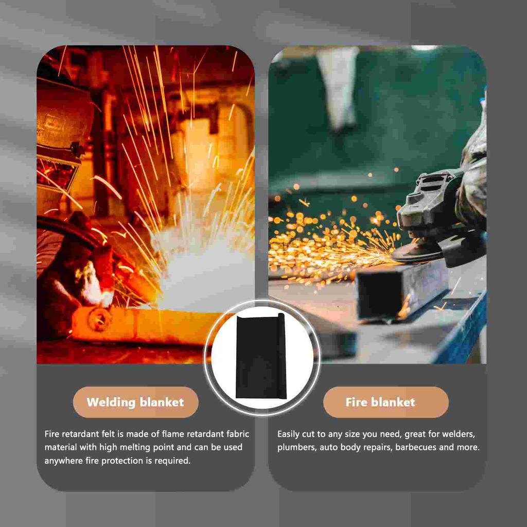 Retardant Felt Welding Blanket Heat Resistant Material Flame Proof Cloth Anti Heat Insulated Pad Thermal Welding
