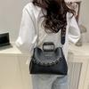 Womens Pu Small Square Handbag With Magnetic Closure For Daily Commuting And Street Style Fashion