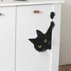 Niedliche Guckende Schwarze Katze Schlafzimmer Wohnzimmer Eingangshalle Heimhintergrund Verschönerung Wandaufkleber