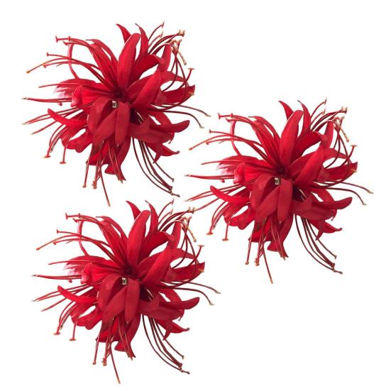 1/2/3Pcs Girl Hairpin Tassel Hair Accessory with Flowing Metal Chain Hibiscus Flower Design Lightweight Handmade Hair Clips
