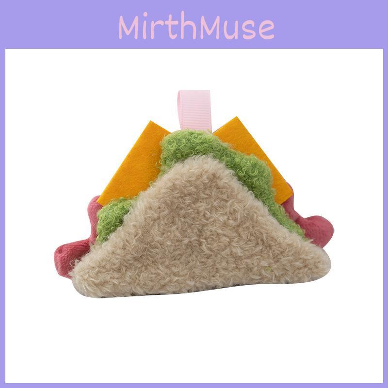 Creative Hamburger Fries Plush Keychain With Long Plush Material For Students