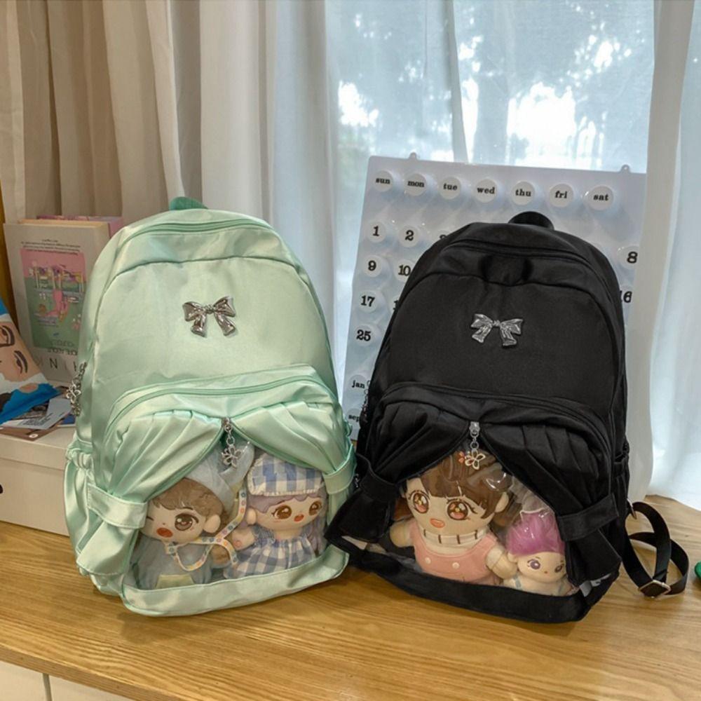 

Clear Cotton Doll Itabag Large Capacity Badge Display Ita Bag Lolita чорний