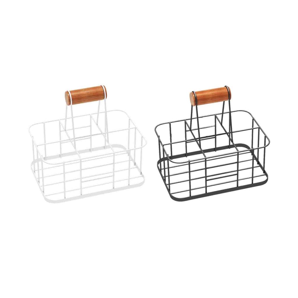 Drink Carrier Equipment with Handle Multifunction 6 Grid Reusable Drink Caddy Holder Wine Bottle Storage for Office Catering KTV