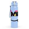1PC Simple Smile Face Icon 750ml Color Plastic Sports Water Bottle Leakproof Flip Straw Lid Suitable for Sports Office Home Use