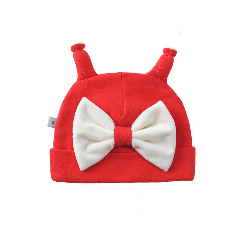 Cotton Style Beanie Autumnwinter Newborn With Fontanelle Protection And Antennae Design For Infants And Toddlers