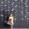 40Ft Iridescent 3D Heart Twinkle Star Garland Holographic Paper Streamer Banner for Birthday Mother's Day Anniversary Engagement Wedding Bridal Baby