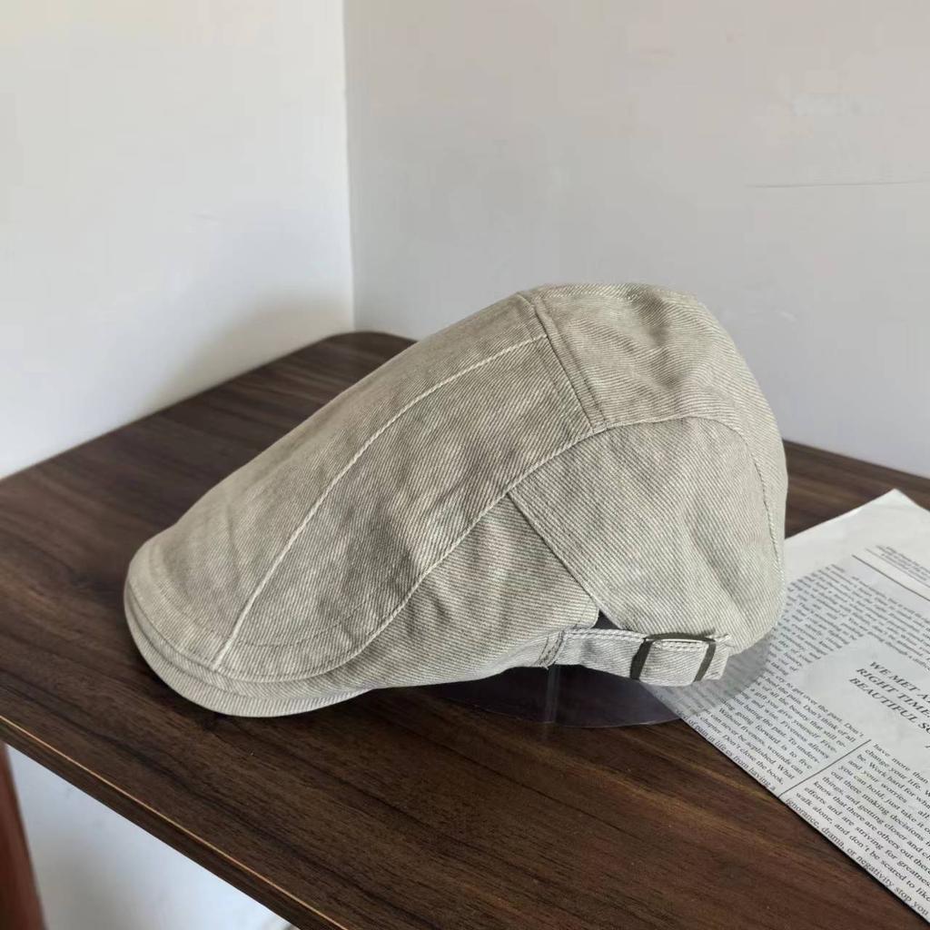 Big head circumference, small face, washed cotton, forward-looking granny hat, men's and women's k-style casual reverse wearing beilei trendy