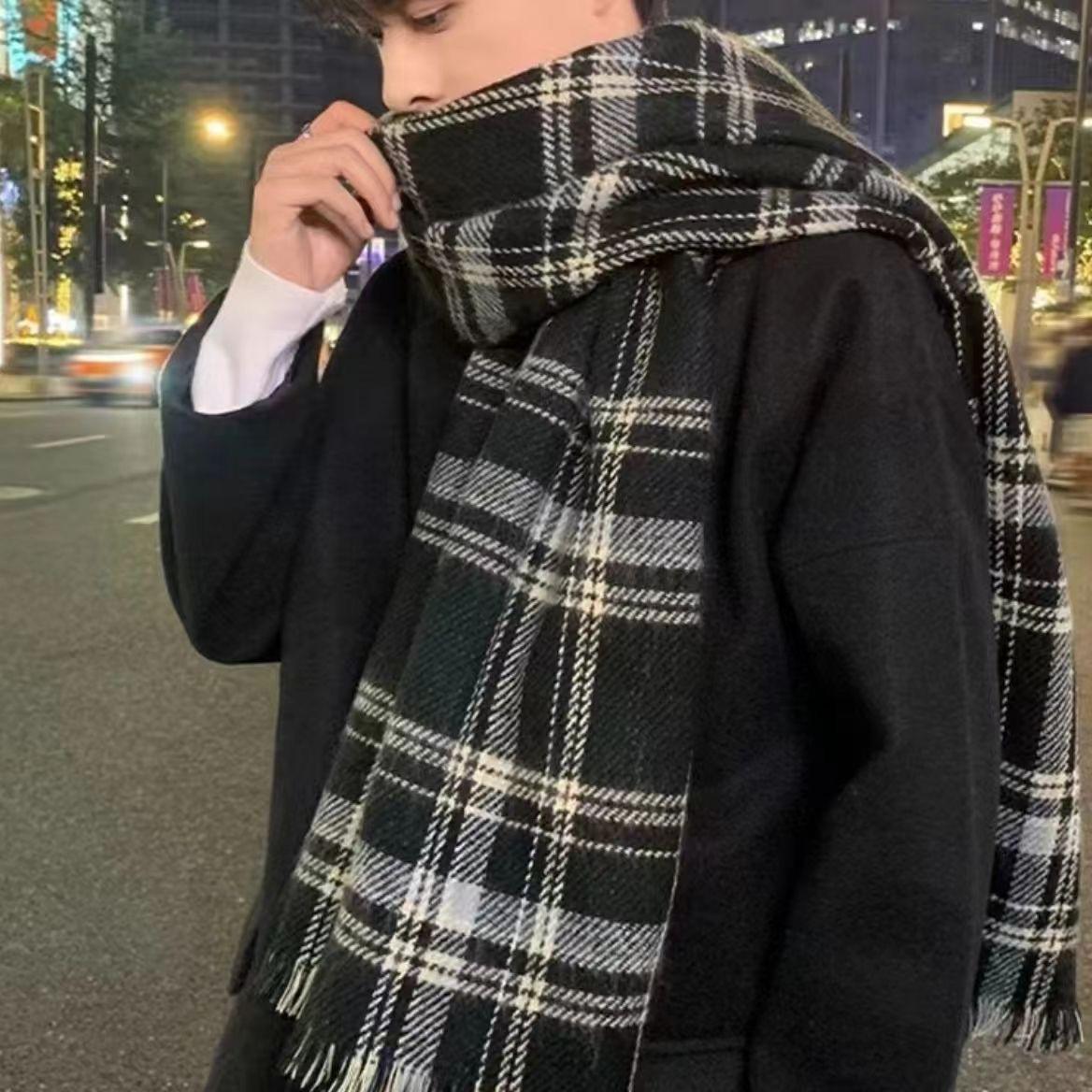 

Корейский стиль Пара Высококлассный Универсальный Студенческий Шарф Зимняя Утолщенная Шаль Теплая Атмосфера Клетчатый Утеплитель Шеи