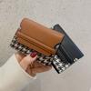 Korean Style Card Holders Clutch Card Pocket Short Wallet Ins Houndstooth Card Bag  Outdoor