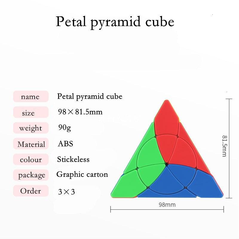 Yj Neo Cube Yongjun Πέταλο Πυραμίδα Φύλλο Μαγικοί Κύβοι Χωρίς Αυτοκόλλητα Pyraminx Cubo Μαγικός Κύβος Ταχύτητας Παζλ Εκπαιδευτικά Παιχνίδια Σβούρα