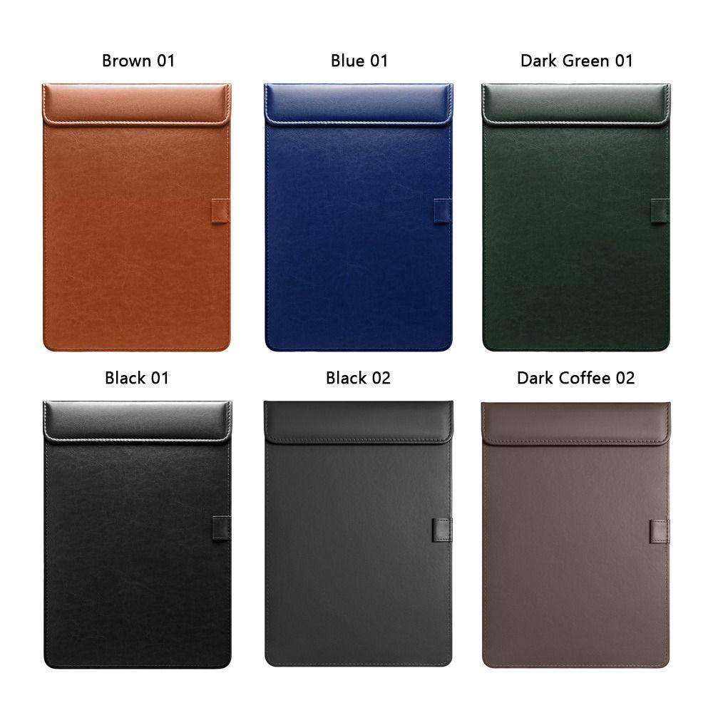 PU Leather Signature Writing Pad Magnetic Absorption Clip Board Writing Clipboard  School Office