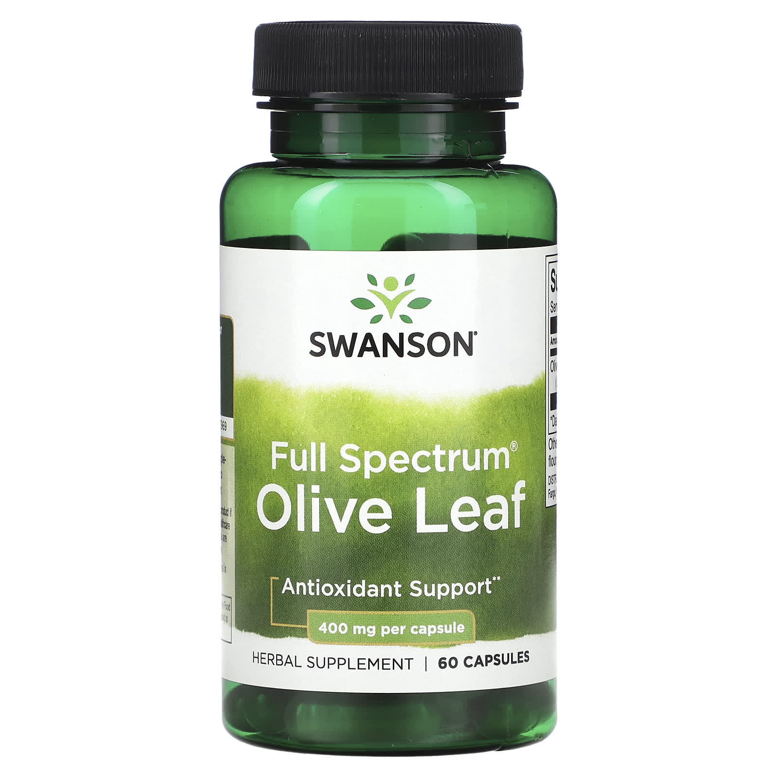 

Full Spectrum Olive Leaf, 400Mg, 60 Capsules