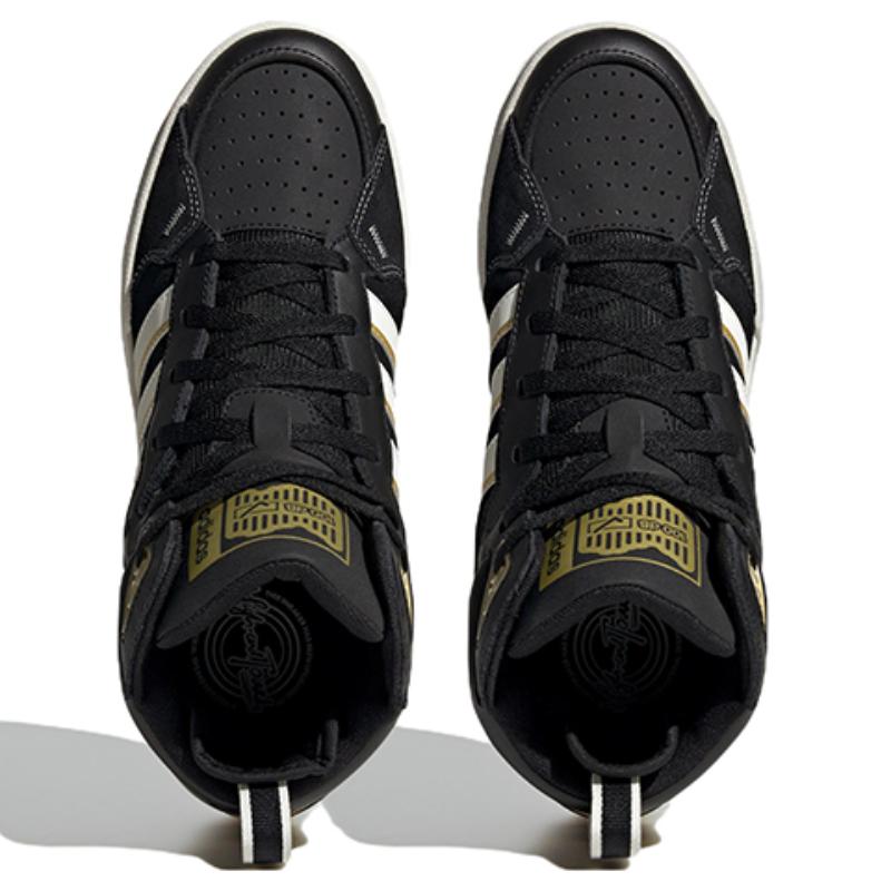 Adidas Neo 100DB Rutschfest, Abriebfest, Leichte Mid-Top Skateboard Schuhe Unisex Schwarz Gelb Weiß Sneaker IG2793