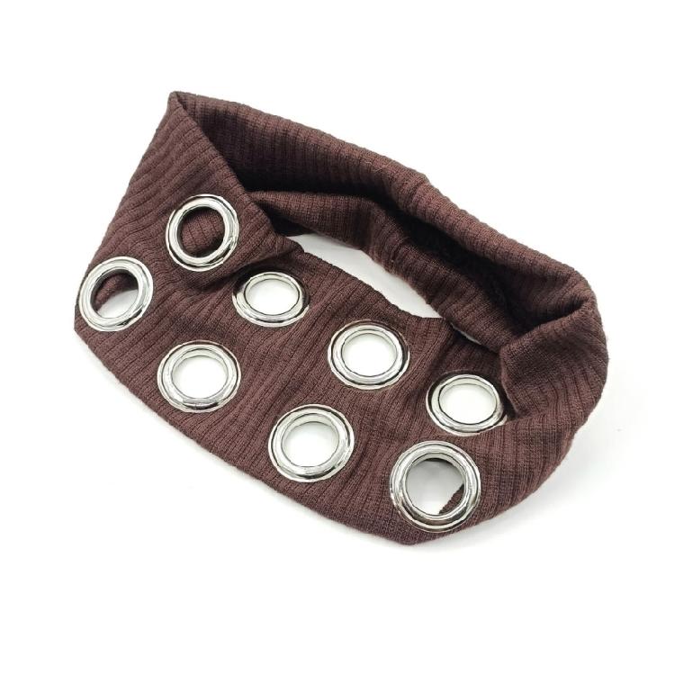 Ampie Fasce Elastiche con Occhielli Vuoti Accessori per Capelli Steampunk per Appassionati di Metal Rock e Punk