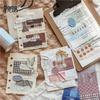 MòMò Retro Plaid Kraft Paper Adhesive Tape - Plain, Space, and Draft Series (6 Styles)