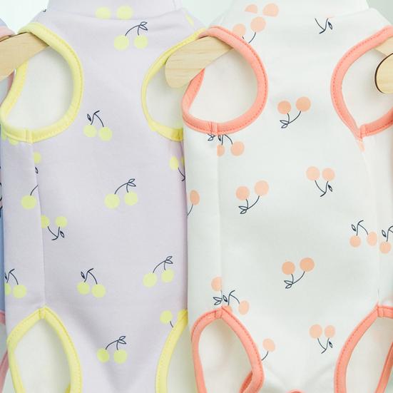 Yousheng Pet Surgery Recovery Suit Cute Pattern Prevent Bite/Lick Milk Fiber Fabric Thicken Pet Dog Cat Neutering Suit for Home