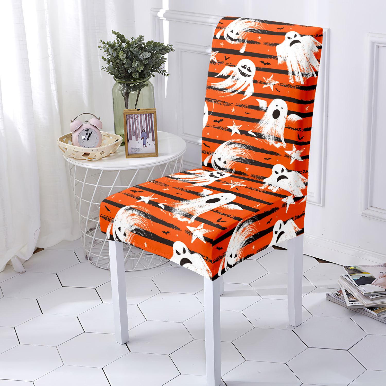 

2025 New Halloween Decoration Chair Covers Classic Pumpkin Bat Series Chairs Dust Cover Funny Home Party Decor Supplies