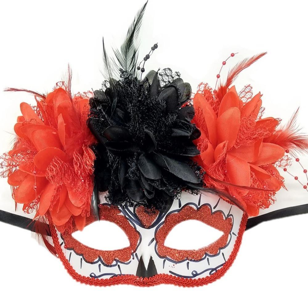 Cosplay Halloween Mask Flowers Flower Wearing Ghost Mask  Halloween Prom