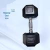 Hexagonal Rubber Coated Dumbbell for Home Gym Muscle Building, Cast Iron