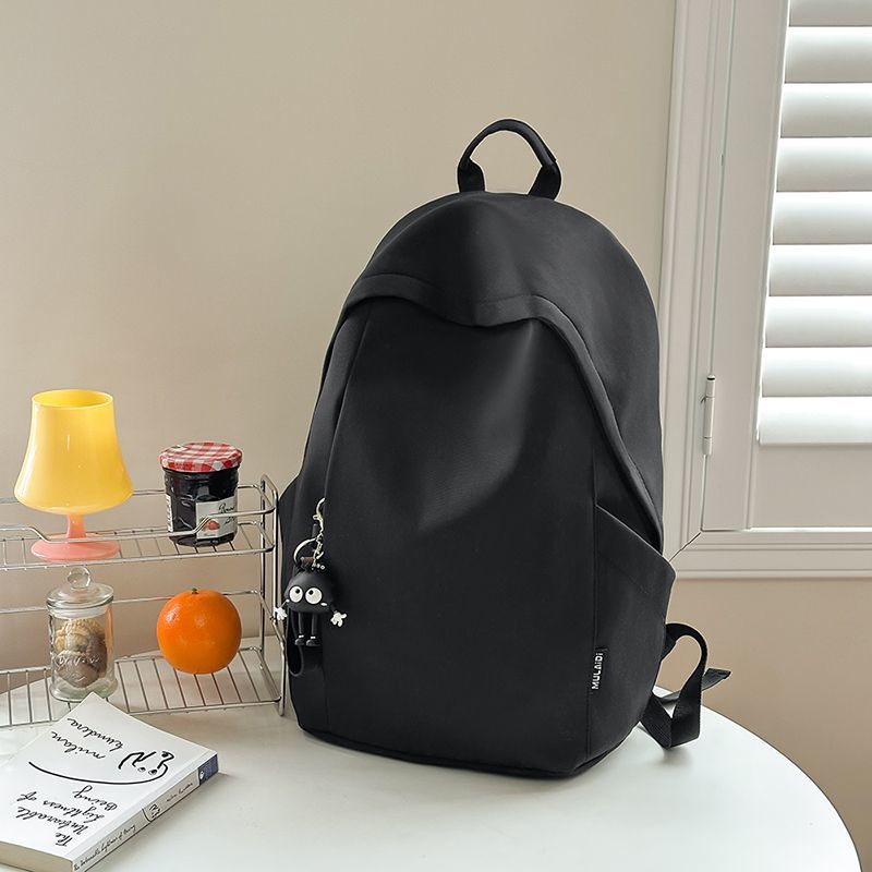 Casual large-capacity new backpack versatile solid color high school bag college student junior high school student travel simple backpack