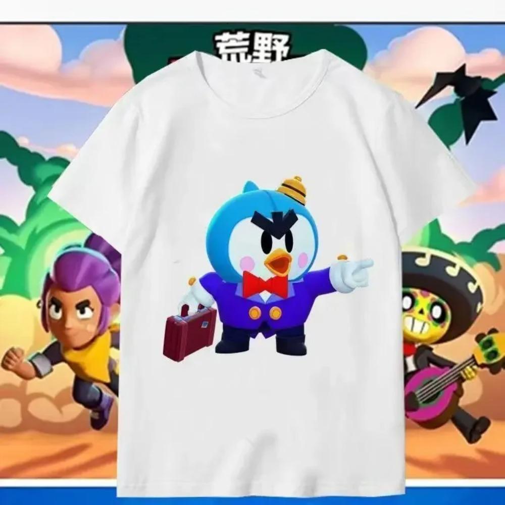 New Summer Short Sleeve Funny Game Print Children Teen T Shirt Leon Spike Kid Clothes Cosplay Costume Casual Baby Tee Top