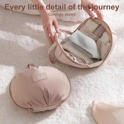 Underwear Storage Bag Multi-Pocket Organizer Large Capacity Waterproof Wide Opening Bra Panties Storage Pouch