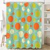 Colorful Retro Circle Pattern Waterproof Shower Curtain With Hooks For Bathroom Decor Home Accessory Easy To Clean And Maintain