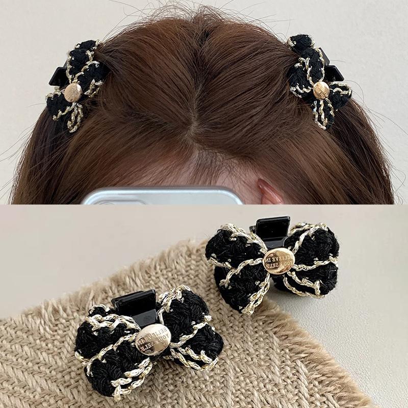 2Pcs Shining Hair Claw Hairpin Princess Headwear Bow Shaped For Y2K Girls Women Headwear