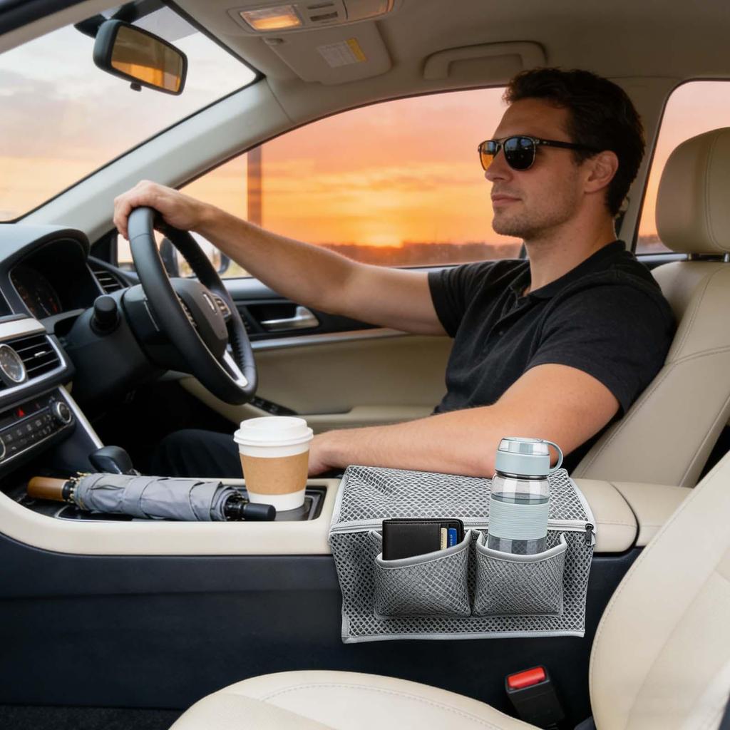 Back Seat Storage Organizer Breathable Automotive Interior Pocket Back Seat Storage Bag For Phone Pen Water Bottles Snacks