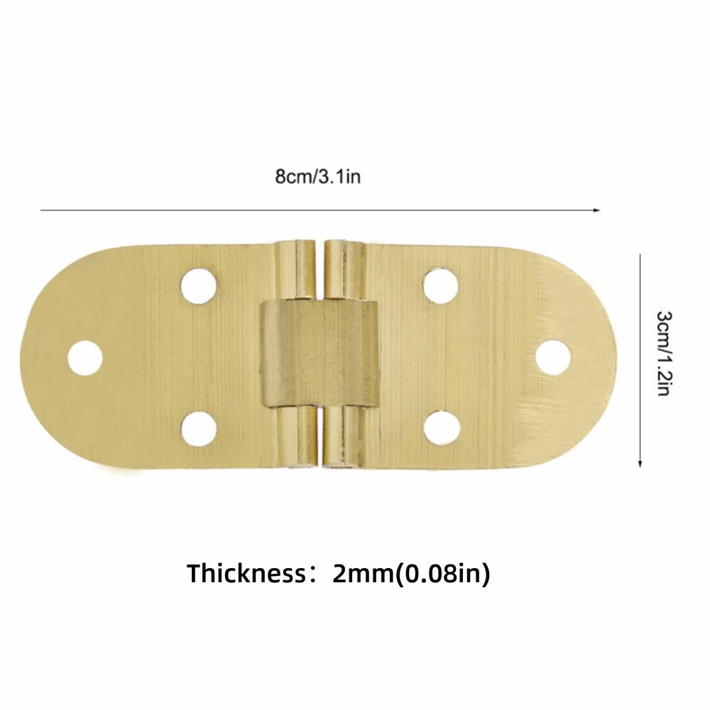 2pcs Round Edge Drop Leaf Hinge 80x30mm Flap Hinge Solid Hinge  Folding Table