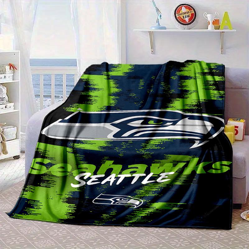 Seahawks Team Spirit Portable Blanket/Soft Blanket Bedding Blanket Suitable for Travel Camping Living Rooms Offices Sofas Fan Gifts