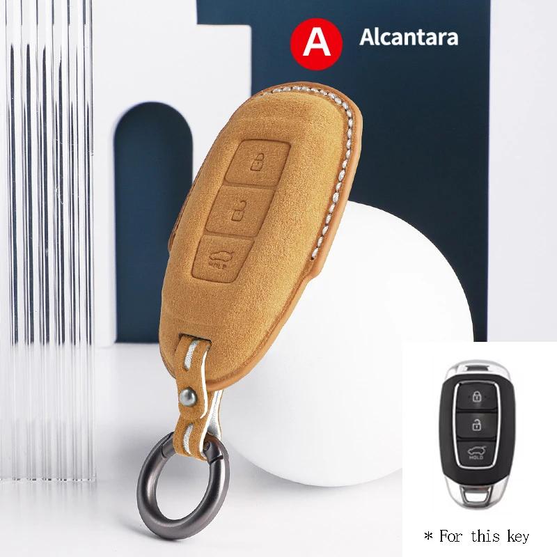 Interior Mouldings 3 Buttons Car Key Case For Hyundai Tucson Santa Fe Rena Sonata Elantra Creta I10 I30 I40 Solaris Accent Cover