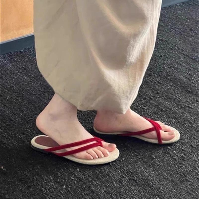 

Fashion New Style Summer Slippers Women Flip Flops Outdoors Mules Casual Holiday Shoes Women Comfort Flat Slides Women Zapatos De Mujer 40 красный